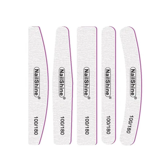 Mini Cute Nail File Buffer Sponge Buffing Nails File and Pink Buffer