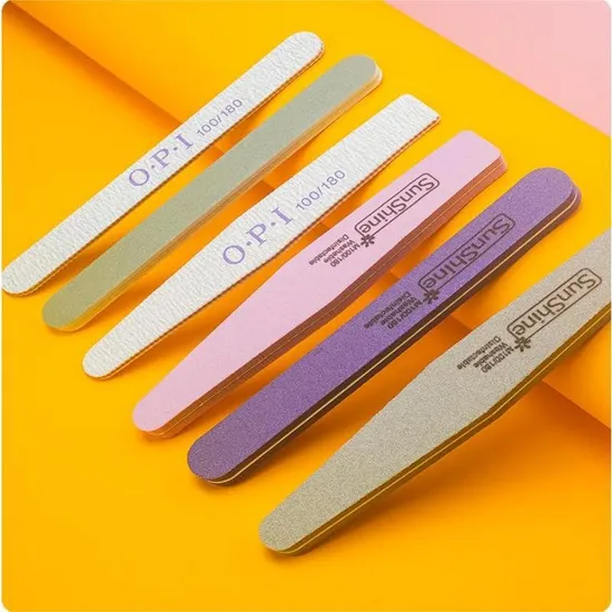 Professional Nail File 100/180 Washable Sandpaper Nail Buffer Salon Manicure Accessories Nail Supplies Tools