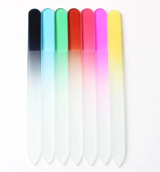 New Gradient Color Rainbow Frosted High Elastic Nail Art Tool Polishing Strip Nail Block Nail Buffer 