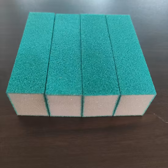 Green Buffer Block 4 Sides Sponge Nail Buffer 4 Way Nail Buffer