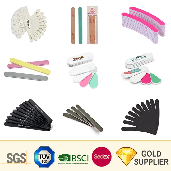 High Quality Wholesale Fashion Custom Printed Block Nail File Buffer Set Professional Emery Paper EVA Metal Crystal Glass Nail Art Tool Nail Care Clipper Buffer 