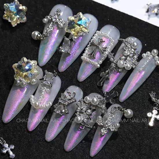 Amazon Hot Sells Nail Art Accessories Resin Pearl Beads Glass Nail Decoration 