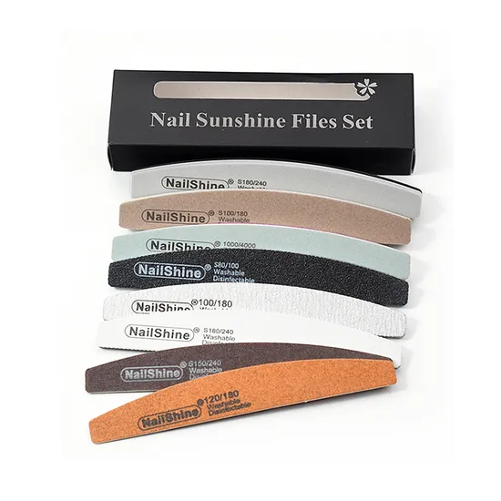 Edge Nail File 150/180/240 Grid Flex Nail Buffer 100/180 220/280 Shiner 1000/4000 Edge Nail Files and Buffers 
