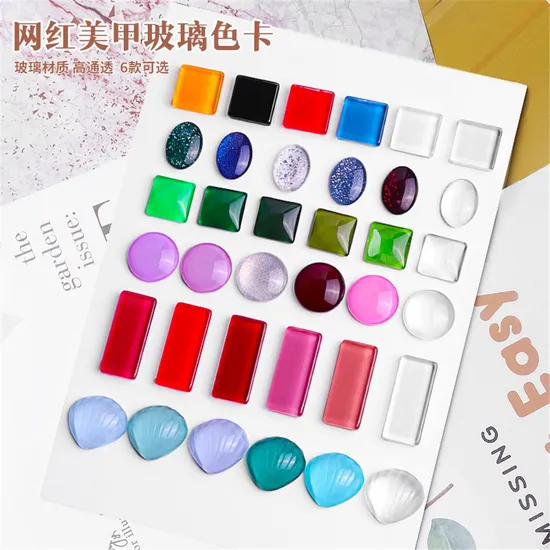 Nail Polish Color Glass Display Bead Chart Nail Board Products for Manicure 