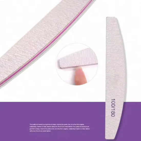 Cheap Custom Logo Printed Limes Emery Board Diamond Shape Nail File 