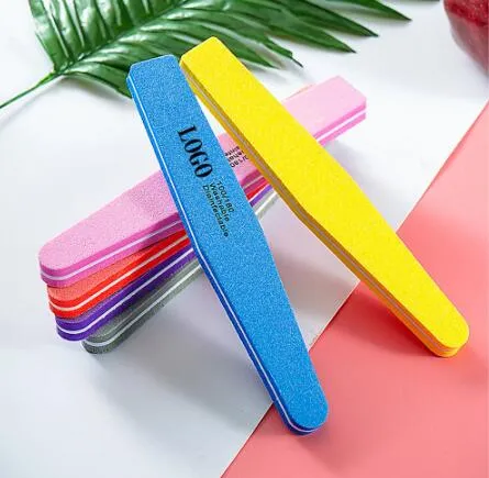 Buffer Diamond Shape Straight Nail File Customized Manicure Tools Nail Sponge 