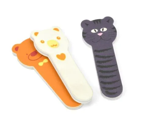 Mini Manicure File Supplies Two Sides Baby Cartoon Shape Wholesale Nail Buffer Sponge Nail Art Tools 