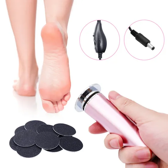 Feet Care 12V Rechargeable Pedicure Tools Electric Callus Remover Sand Paper File for Hard Cracked Dead Dry Skin 