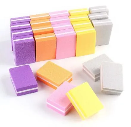 Private Label Disposable Mini Nail File Buffer Block Square Manicure and Pedicure Nails Art Sponge Files Tools 