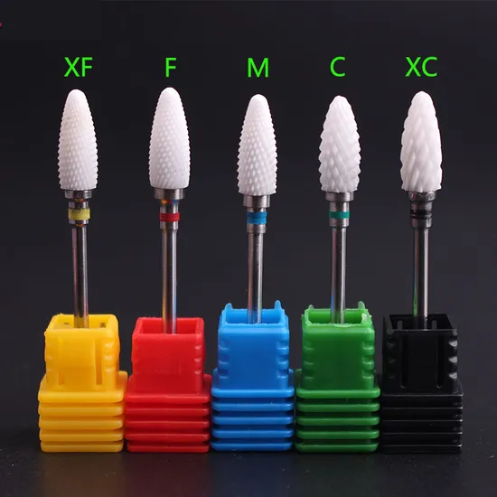 Manicure Pedicure Grinding Tungsten Polishing File Ceramic Nail Drill Bits 