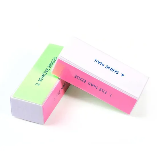 Nail Files 4 Sides Sponge Nail Buffer Polishing Sanding Block 4 Sides Colorful 