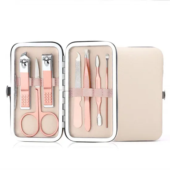 High Quality 7 in 1 Stainless Steel Nail Clipper Set Travel Grooming Kit Manicure & Pedicure Set Personal Care Tools 