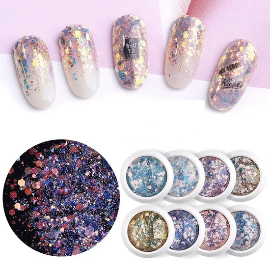 Eye Makeup Lip Glitter Laser Flakes Nail Sequins Paillettes Nail Art Decorations 