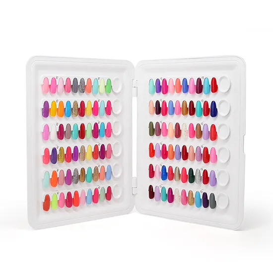 Custom Manicure Nail Tips Display Nail Art Polish Color Chart Book 
